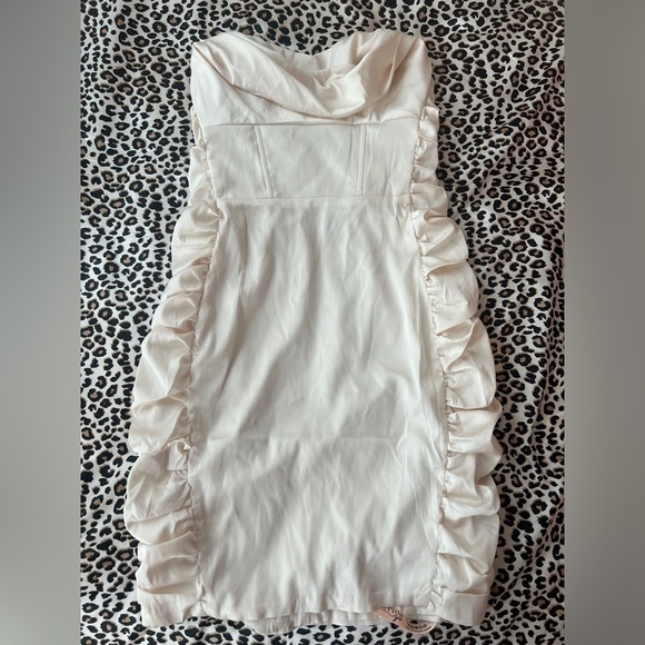 Oh Polly Satin Strapless Mini Dress - Picture 2 of 4